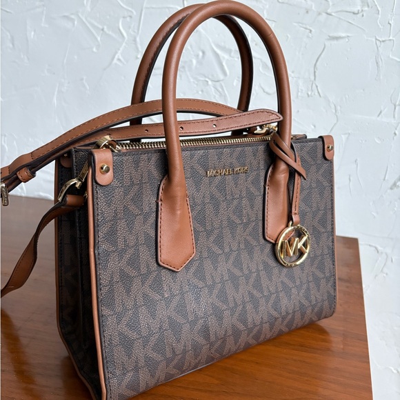 Michael Kors Brown and Tan Satchel